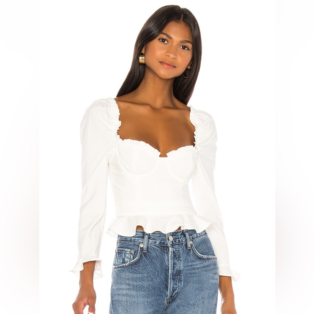 MAJORELLE Corie top in white